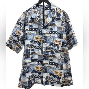 Vintage Royal Creations Aloha Hawaiian Button Front Short Size XXL